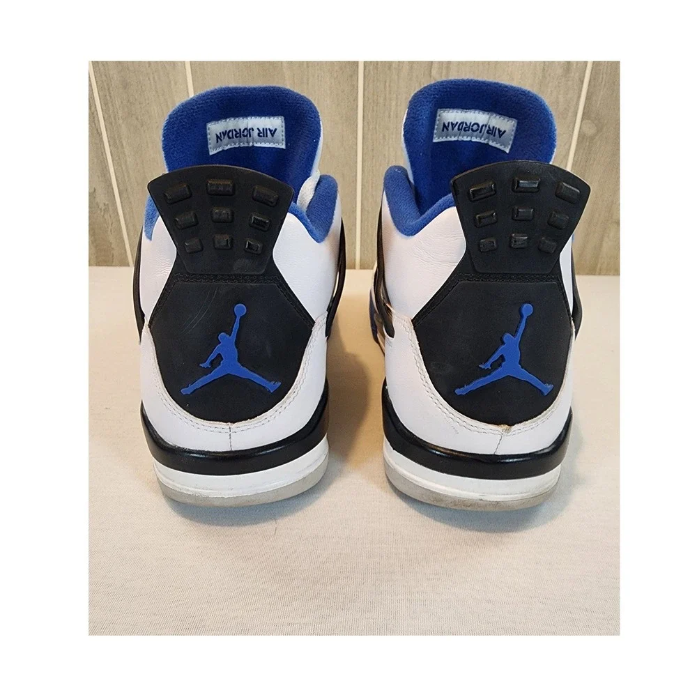 Air Jordan 4 Retro Motorsport 2017 Mens 12.5 White Game Royal Black 308497-117